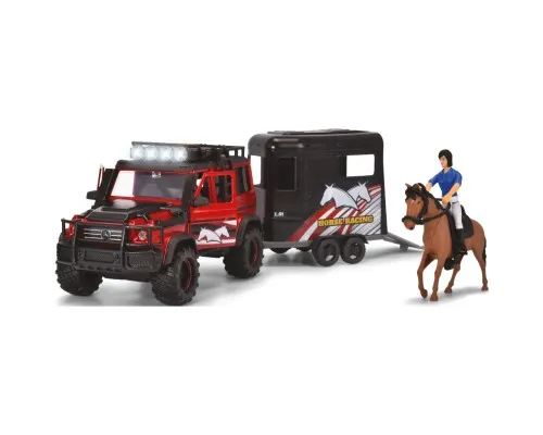 Ігровий набір Dickie Toys Перевезення коней з позашляховиком 42 см та фігурками (3837018)