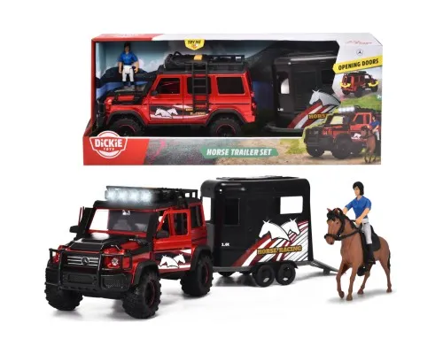 Ігровий набір Dickie Toys Перевезення коней з позашляховиком 42 см та фігурками (3837018)