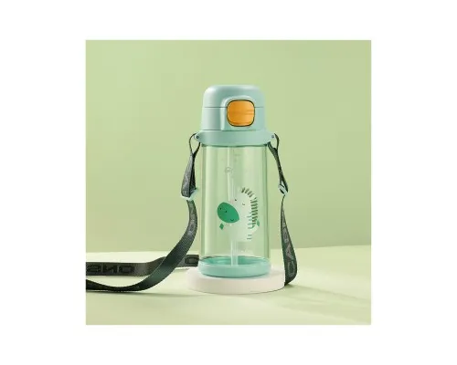 Пляшка для води Casno 690 мл KXN-1219 Зелена Зебра з соломинкою (KXN-1219_Green)
