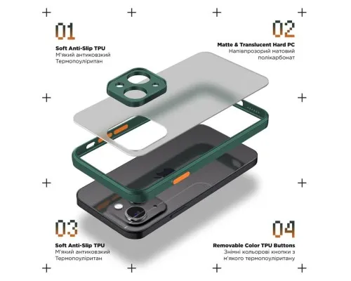 Чохол до мобільного телефона Armorstandart Frosted Matte Realme C67 4G Dark Green (ARM73864)