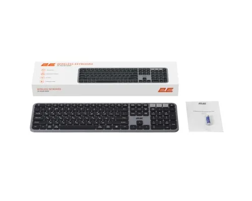 Клавиатура 2E KS240 Wireless USB/Bluetooth UA Grey (2E-KS240WG_UA)