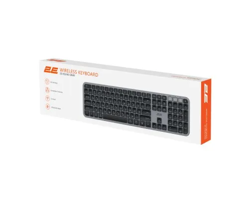 Клавіатура 2E KS240 Wireless USB/Bluetooth UA Grey (2E-KS240WG_UA)