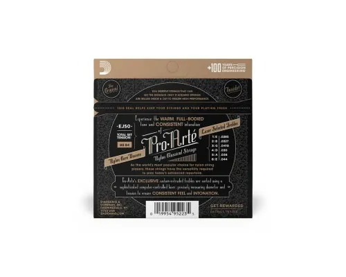 Струни для гітари D'Addario Pro-Arte Black Nylon Hard Tension (EJ50)