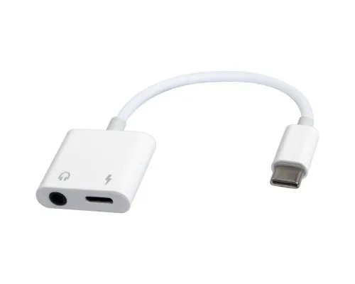 Адаптер USB-C to stereo audio 3.5 mm + USB-C power (CDLA) Cablexpert (A-CM-3.5FP-01)