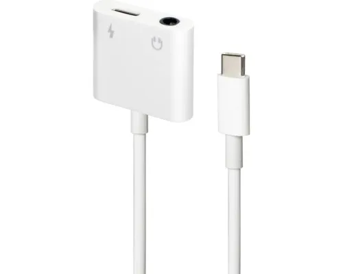 Адаптер USB-C to stereo audio 3.5 mm + USB-C power (CDLA) Cablexpert (A-CM-3.5FP-01)