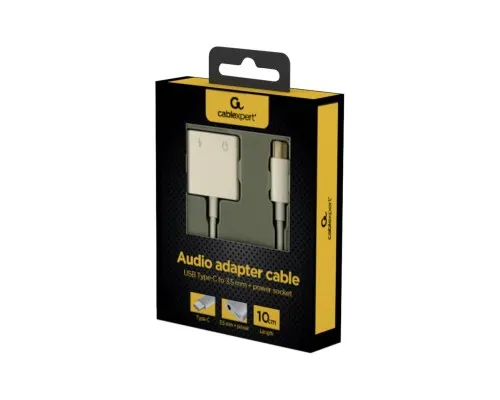 Адаптер USB-C to stereo audio 3.5 mm + USB-C power (CDLA) Cablexpert (A-CM-3.5FP-01)