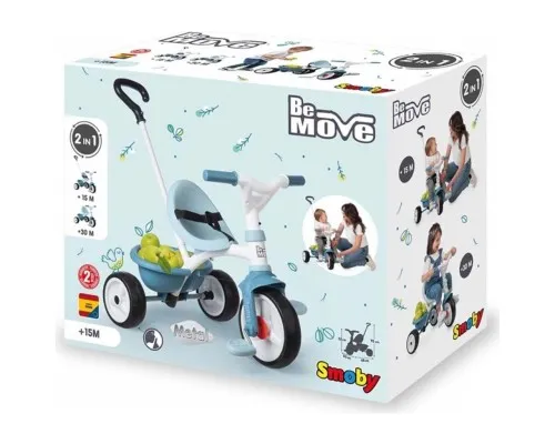 Детский велосипед Smoby Be Move 2 в 1 с багажником Голубой (740331)