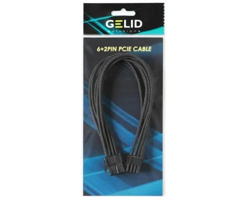 Кабель Gelid Solutions 6+2-pin PCI-E, 30см, черный (CA-8P-05)