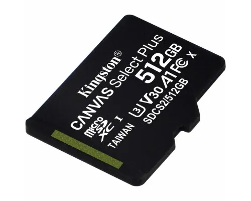Карта памяти Kingston 512GB microSDXC class 10 UHS-I U3 V30 A1 Canvas Select Plus (SDCS2/512GBSP)