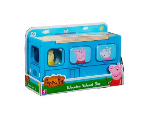Ігровий набір Peppa Pig деревяний сортер - Шкільний автобус Пеппи (07222)