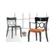 Кухонний стілець PAPATYA o-pera-s сидіння чорне, верх прозоро-чистий (2230)
