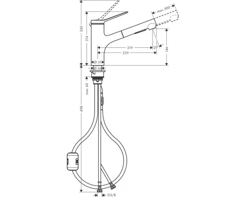 Змішувач Hansgrohe 74800670