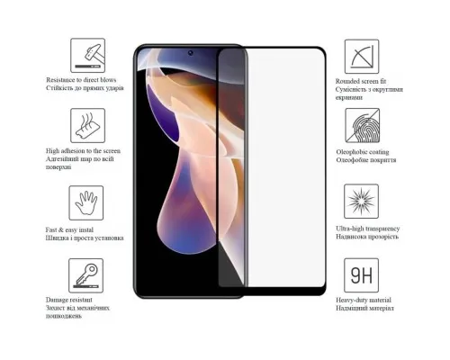 Скло захисне Drobak Poco M4 Pro Black Frame A+ (444480)