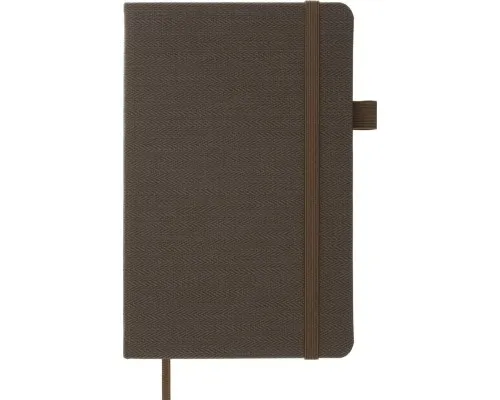 Книга записна Buromax Tweed 125x195 мм 96 аркушів в клітинку обкладинка зі штучної шкіри Сіра (BM.291163-09)
