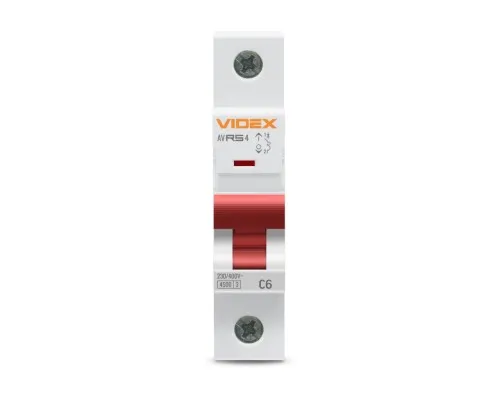 Автоматический выключатель Videx RS4 RESIST 1п 6А 4,5кА С (VF-RS4-AV1C06)