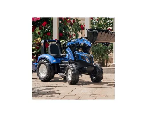Веломобиль Falk трактор на педалях с прицепом и передним ковшом Синий (3090M)