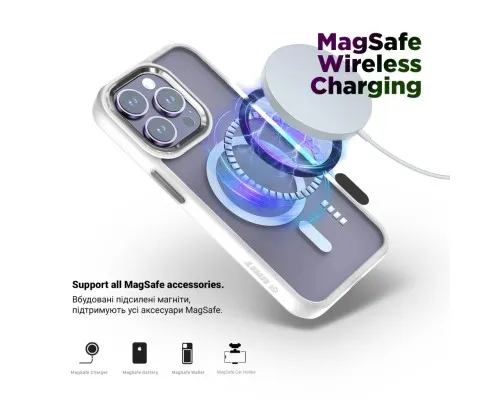 Чехол для мобильного телефона Armorstandart Unit MagSafe Apple iPhone 15 Plus Matte Clear Silver (ARM69351)