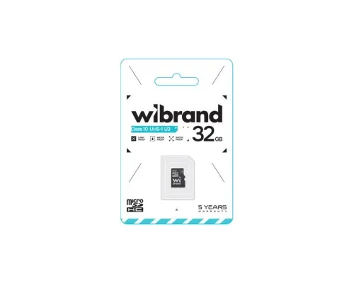 Карта пам'яті Wibrand 32GB mictoSD class 10 U3 (WICDHU3/32GB)