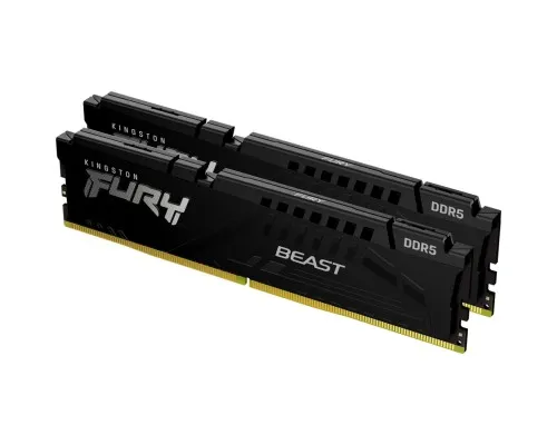 Модуль памяти для компьютера DDR5 16GB (2x8GB) 6000 MHz Beast Black XMP Kingston Fury (ex.HyperX) (KF560C30BBK2-16)