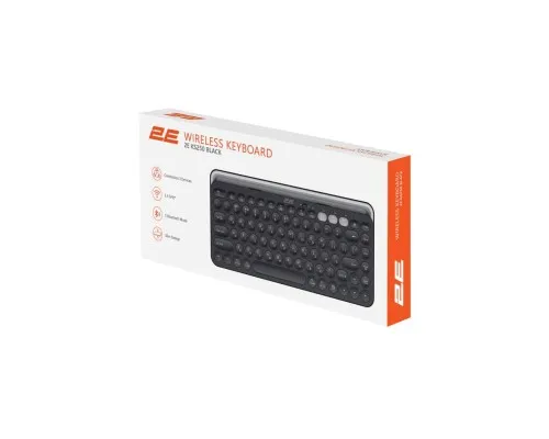 Клавіатура 2E KS250 Wireless USB/Bluetooth UA Black (2E-KS250WBK_UA)