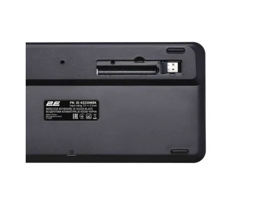Клавіатура 2E KS250 Wireless USB/Bluetooth UA Black (2E-KS250WBK_UA)