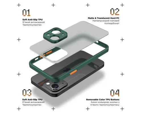 Чохол до мобільного телефона Armorstandart Frosted Matte Realme C65 4G Dark Green (ARM77886)