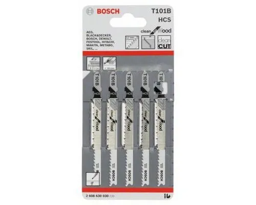 Полотно Bosch T101 B, HC, 5 шт, к электролобзику (2.608.630.030)