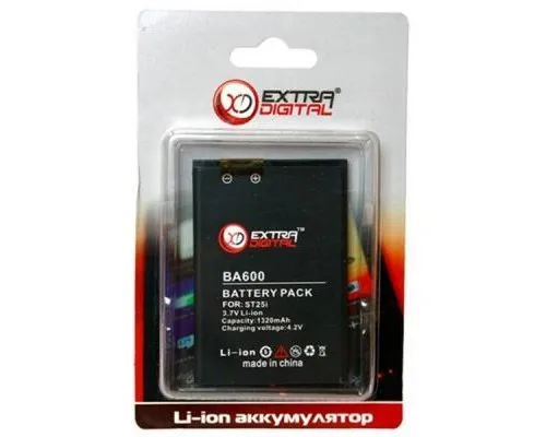 Аккумуляторная батарея Extradigital Sony Ericsson BA600 (1320 mAh) (BMS6344)