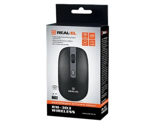 Мишка REAL-EL RM-301 black