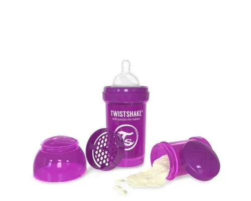 Пляшечка для годування Twistshake антиколиковая 180 мл, фиолетовая (24850)