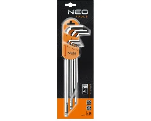 Ключ Neo Tools ключей шестигранных,  1.5-10 мм, 9 шт. (09-515)