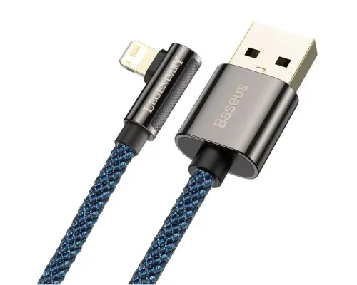 Дата кабель USB 2.0 AM to Lightning 1.0m CACS 2.4A 90 Legend Series Elbow Blue Baseus (CACS000003)