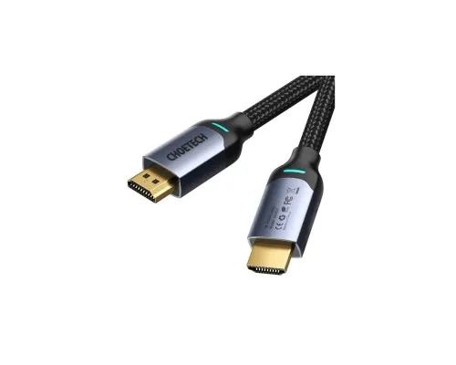 Кабель мультимедійний HDMI to HDMI 2.0m V.2.1 8K 60Hz HDR10 HLG 48Gbps YUV 444 Choetech (XHH01-BK)