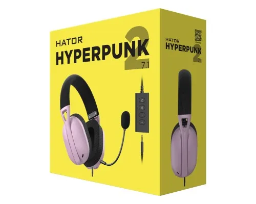 Навушники Hator Hyperpunk 2 USB 7.1 Black/Lilac (HTA-849)