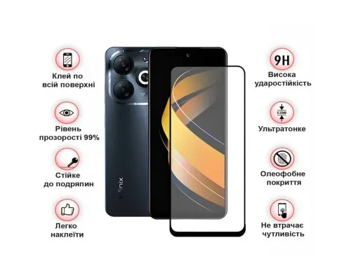 Скло захисне BeCover Infinix Smart 8 (X6525) Black (710482)