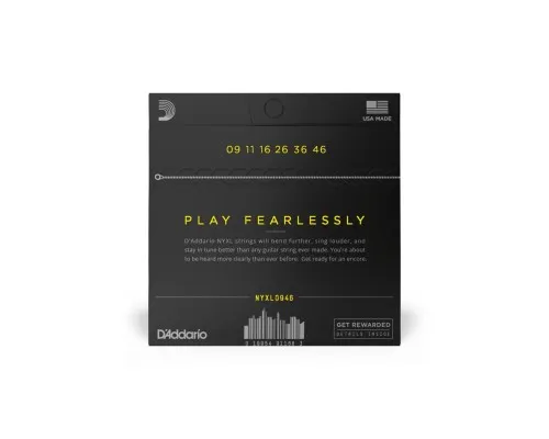 Струни для гітари D'Addario NYXL Super Light Top / Regular Bottom (09-46) (NYXL0946)