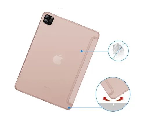 Чехол для планшета BeCover Tri Fold Hard Apple iPad Pro 12.9 2020/2021/2022 Pink (711721)