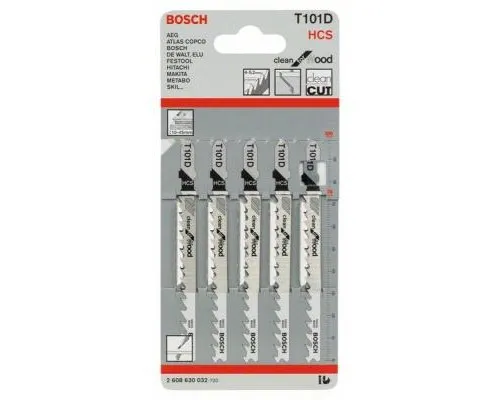 Полотно Bosch T101 D, HC, 5 шт, к электролобзику (2.608.630.032)