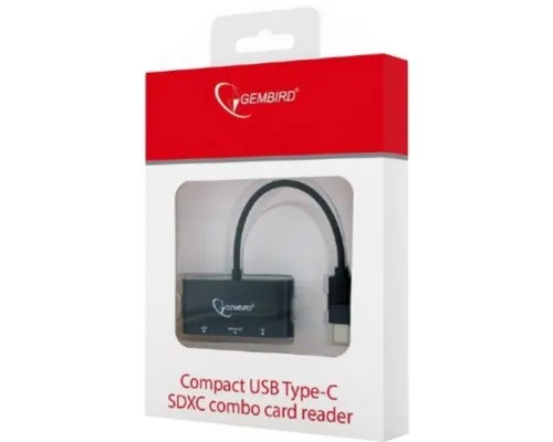 Зчитувач флеш-карт Gembird Type-C SD/TF + USB2.0 (UHB-CR3-02)