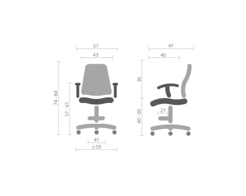 Дитяче крісло Аклас Баккі OT-E1009 Синій (Блакитний LS-4) (00130293)
