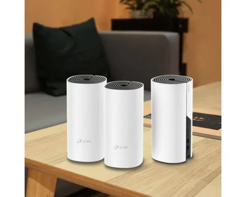 Точка доступу Wi-Fi TP-Link DECO E4 3 pcs AC1200, 2xFE LAN/WAN, MESH, MU-MIMO, Beamformi (DECO-E4-3-PACK)