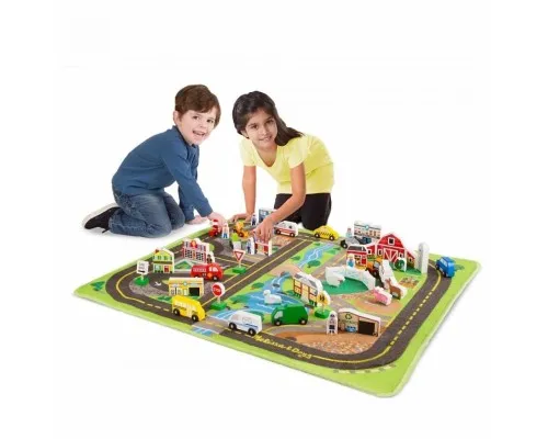 Дитячий килимок Melissa&Doug Дорожній килимок / деревяні іграшки (MD5195)