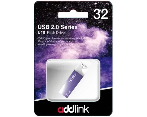 USB флеш накопитель AddLink 32GB U10 Ultra violet USB 2.0 (ad32GBU10V2)