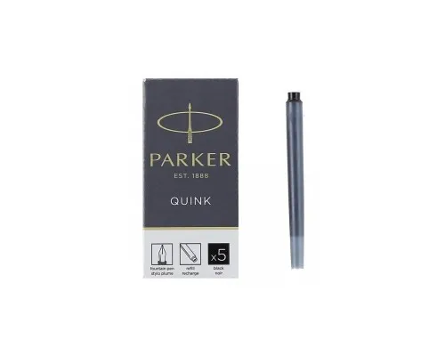 Чорнило для піряних ручок Parker Картриджі Quink / 5шт чорний (11 410BK)