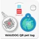 Адресник для животных WAUDOG Smart ID с QR паспортом Градиент голубой, круг 30 мм (230-4036)