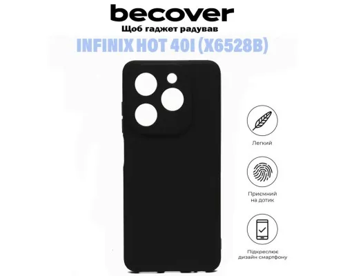 Чохол до мобільного телефона BeCover Infinix Hot 40i (X6528B) Black (710882)