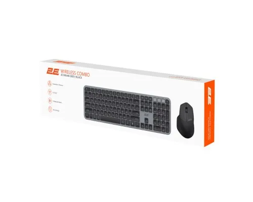 Комплект 2E MK440 Wireless/Bluetooth UA Black/Grey (2E-MK440WBGR_UA)