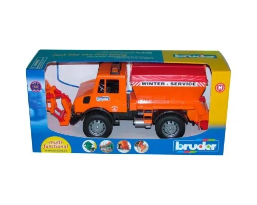 Спецтехніка Bruder вантажівка MB Unimog 1:16 Жовтогарячий (02572)