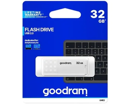 USB флеш накопитель Goodram 32GB UME2 White USB 2.0 (UME2-0320W0R11)