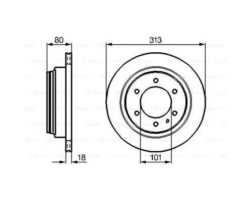 Тормозной диск Bosch 0 986 478 496